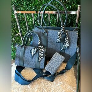 New Stylish Blue Leopard Print Women's Bags